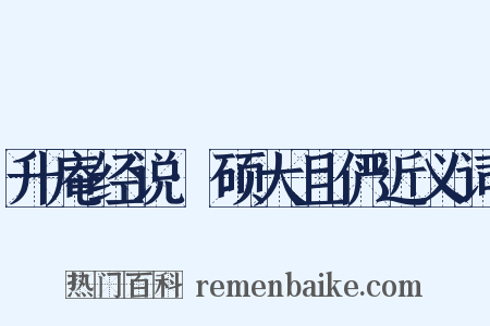 升庵经说·硕大且俨近义词是什么意思的图片